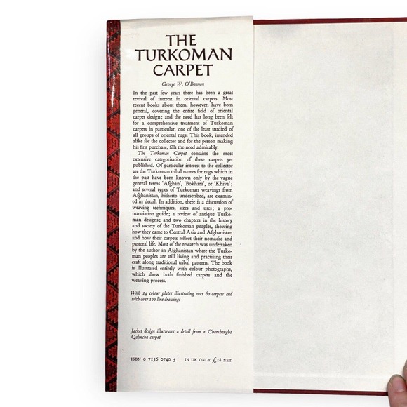 The Turkoman Carpet by George W. O’Bannon (1974 Hardcover) First Edition VG+ - Picture 3 of 8